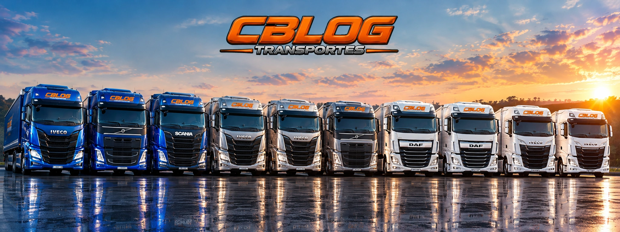 Caminhões e operação logística CBLOG